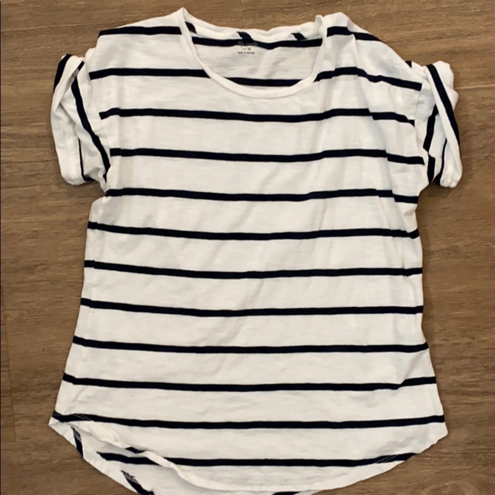 Madewell Navy striped tee
